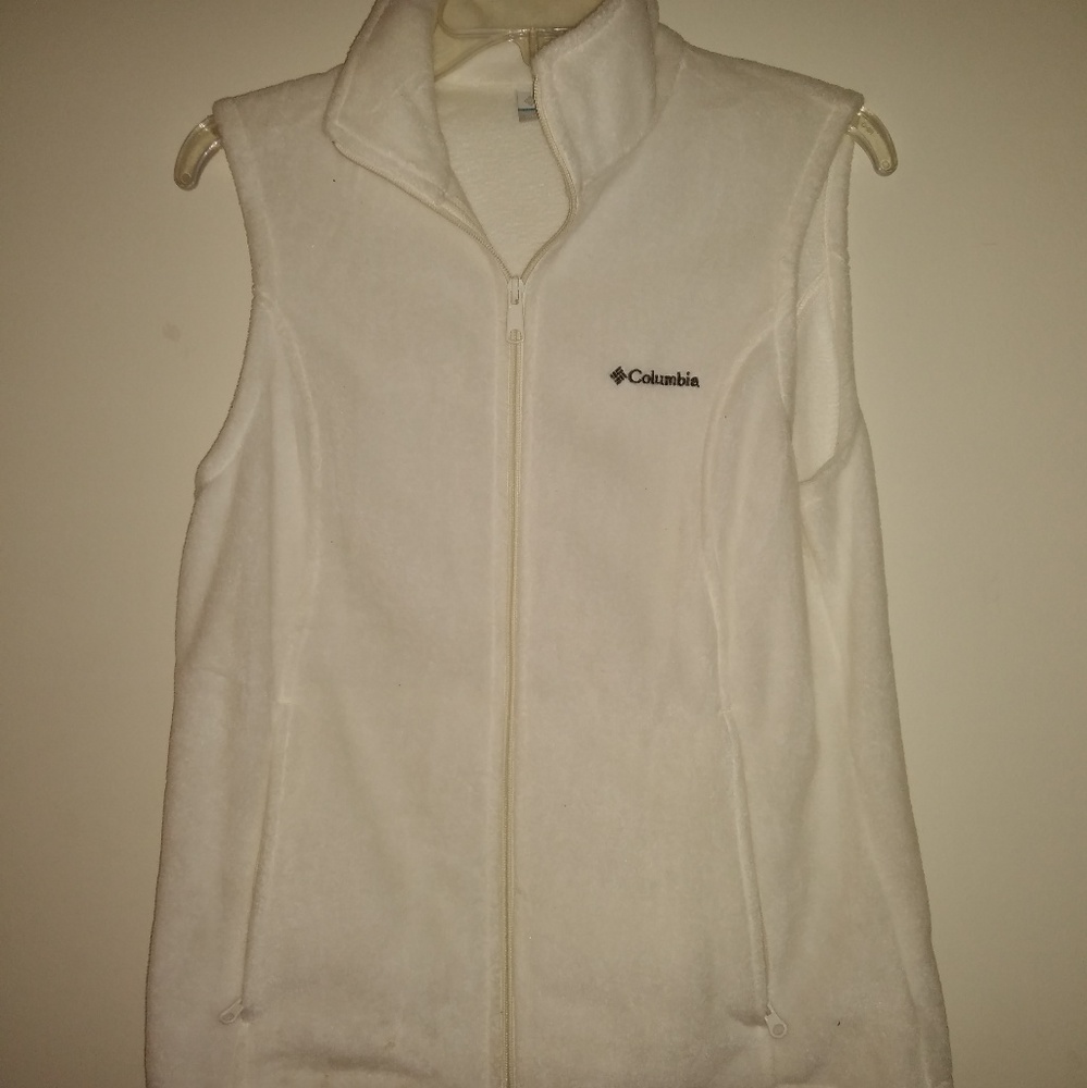 Fleece white vest